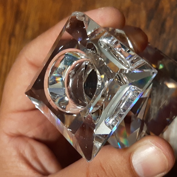 Silver Swarovski crystal candleholder - Picture 6 of 10